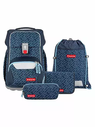 STEP BY STEP | Set de cartable 4 pièces BASIS Blue Hearts | dunkelblau